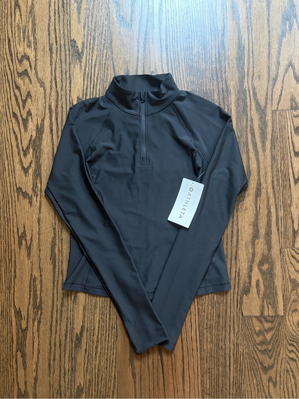 Athleta Black Quarter-Zip Performance Top
